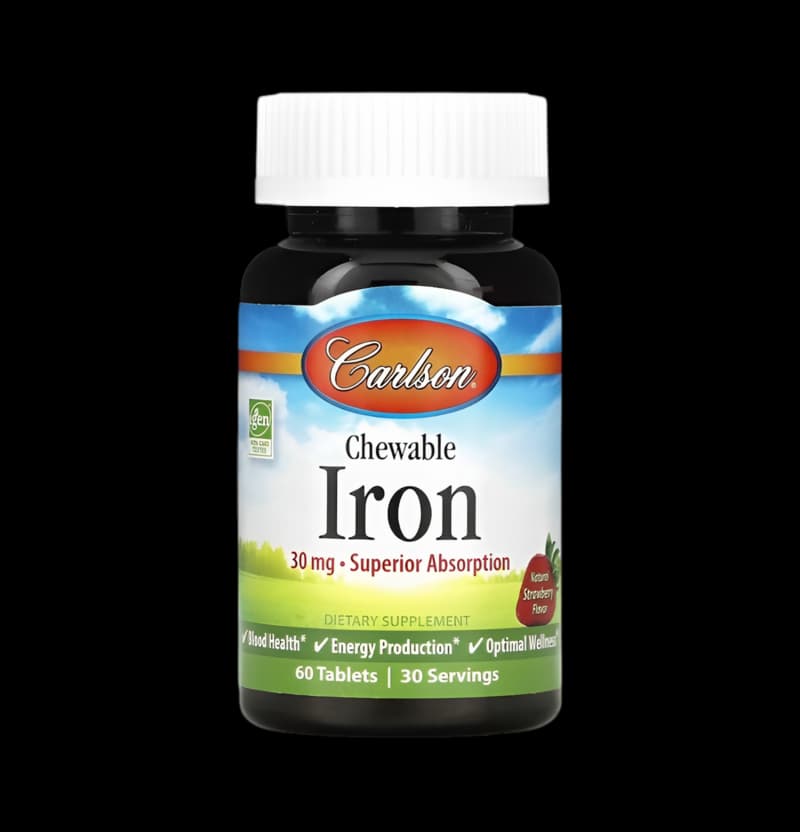 tbg_Carlson-Labs-Chewable-Iron-30mg-Strawberry-60-Tabletter