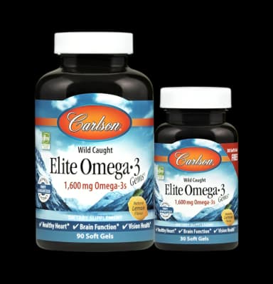 Elite Omega-3 Gems 1600mg Natural Lemon 90+30 Mjuka kapslar