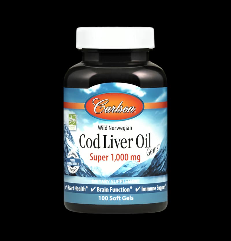 tbg_Carlson-Labs-Wild-Norwegian-Cod-Liver-Oil-Gems-1000mg-100-Mjukgelkapslar