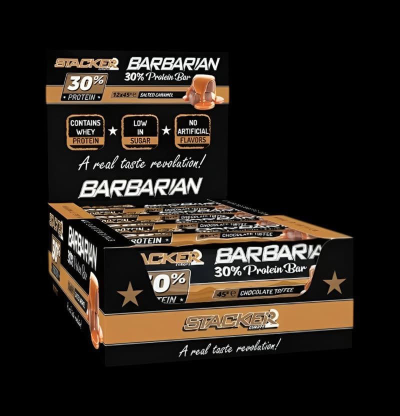tbg_Stacker2-Europe-Barbarian-30-Protein-Bar-Chocolate-Toffee-12-x-45g