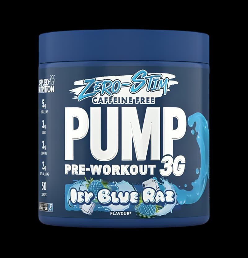 tbg_Applied-Nutrition-Pump-3G-PreWorkout-Zero-Stimulant-Icy-Blue-Raz-EAN-5056555204993-375-grams