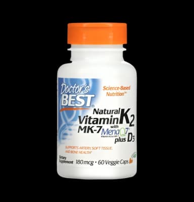 Natural Vitamin K2 MK7 with MenaQ7 plus D3 180µg
