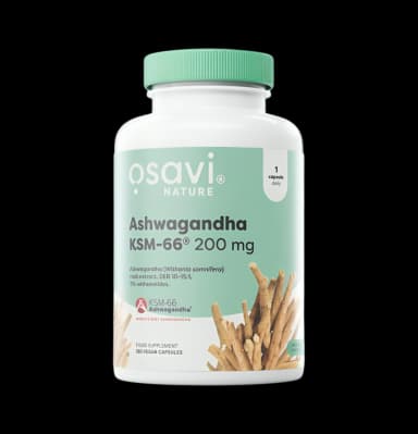Ashwagandha KSM-66 200mg 180 Veganska Kapslar