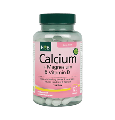 Calcium + Magnesium & Vitamin D 120 Vegetariska Tabletter