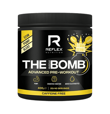 The Muscle Bomb Caffeine Free, Lemon Sherbet