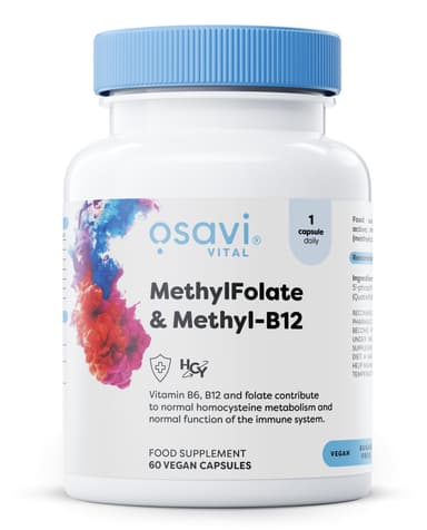 MethylFolate & Methyl-B12 60 Veganska Kapslar