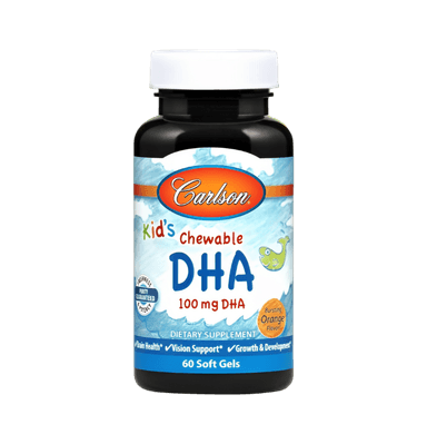 Kid's Chewable DHA 100mg Orange 60 Mjuka Gelkapslar