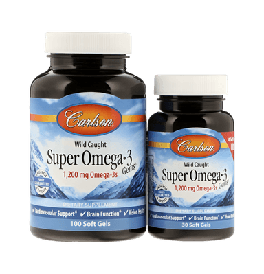 Wild Caught Super Omega-3 Gems 1200mg 100 +