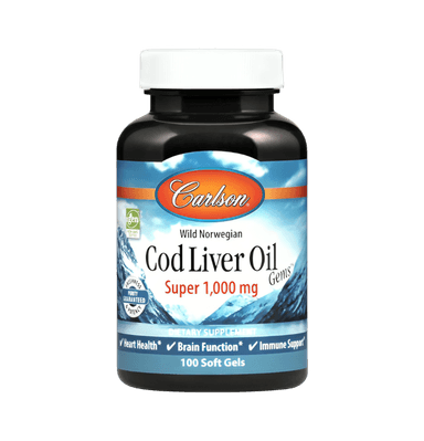 Wild Norwegian Cod Liver Oil Gems 1000mg
