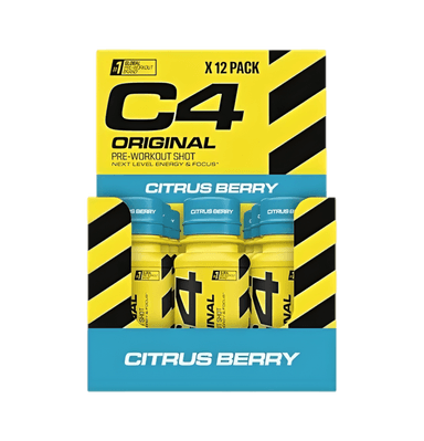 C4 Original Pre-Workout Shot Citrus Berry 12 x 60ml Shots