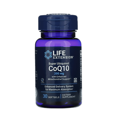 Super Ubiquinol CoQ10 with Enhanced Mitochondrial Support 200mg 30 Mjuka kapslar
