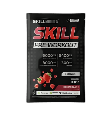 Skill Pre-Workout, Berry Blast 16g 1 Portion
