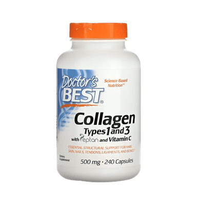 Collagen Types 1 and 3 with Peptan and Vitamin C 500mg