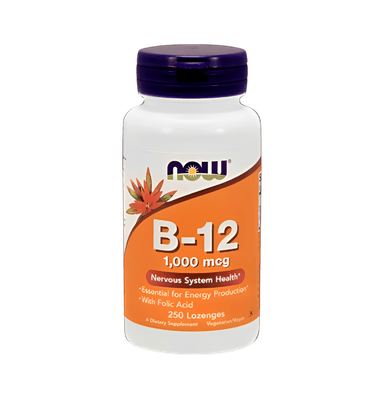 Vitamin B-12 with Folic Acid 1000mcg 250 Sugtabletter