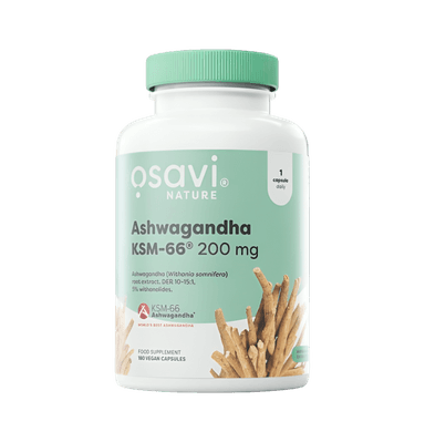 Ashwagandha KSM-66 200mg 180 Veganska Kapslar