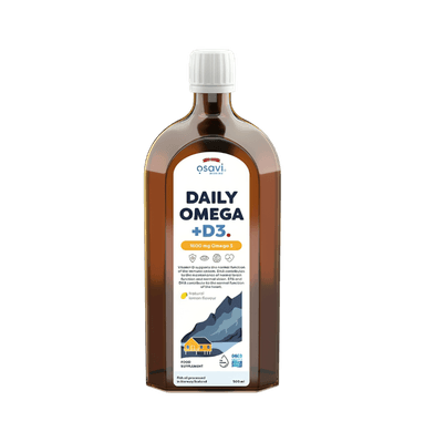 Daily Omega + D3 1600mg Omega 3 (Natural Lemon)