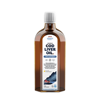 Norwegian Cod Liver Oil 1000mg Omega 3 (Lemon)