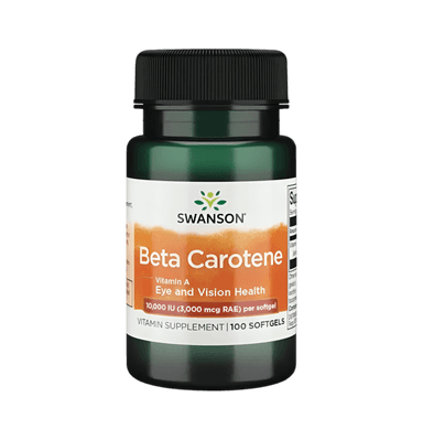 Beta-Carotene (Vitamin A) 10000IU 100 Mjuka gelékapslar