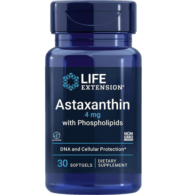 Astaxanthin with Phospholipids 4mg 30 Mjuka Gelkapslar