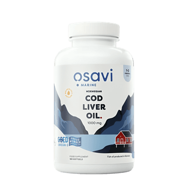 Norwegian Cod Liver Oil 1000mg Lemon 180 Mjuka Kapslar
