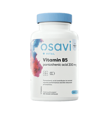 Vitamin B5 Pantothenic Acid 200mg 180 Veganska Kapslar