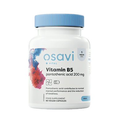 Vitamin B5 Pantothenic Acid 200mg 90 Veganska Kapslar