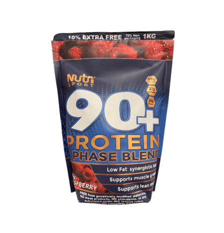 Nutrisport 90+ Protein 1Kg - Raspberry