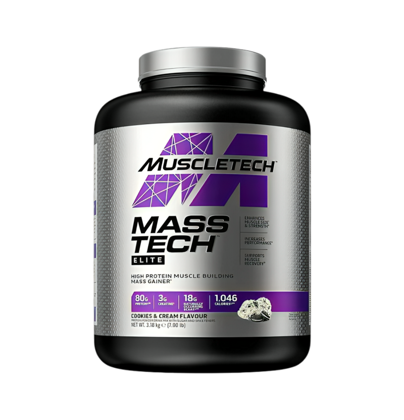 MuscleTech Mass-Tech Elite, Cookies & Cream - 3180g