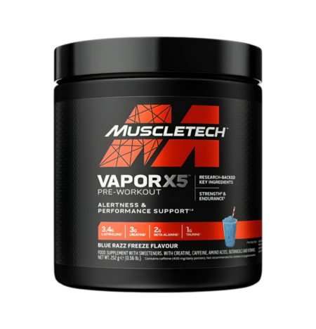 MuscleTech Vapor X5 Pre-Workout Blue Razz Freeze 252g