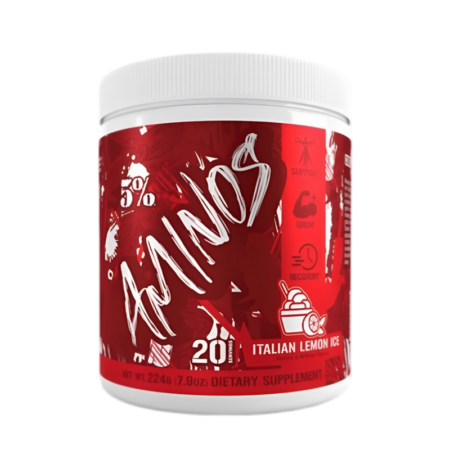5% Nutrition Aminos - Code Red, Italian Lemon Ice - 224 grams