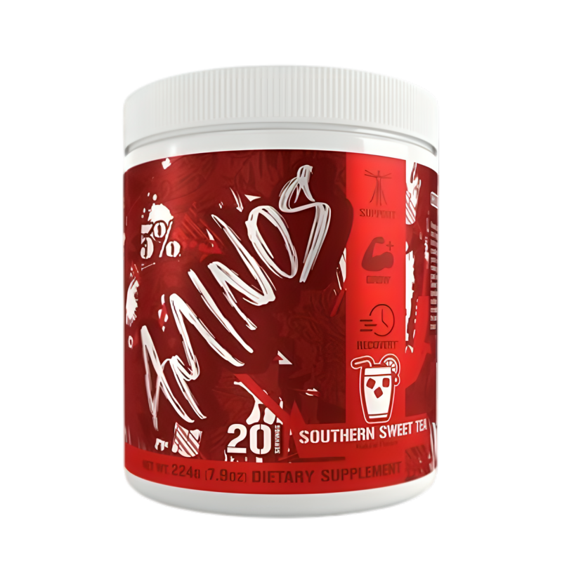 5% Nutrition Aminos - Code Red, Southern Sweet Tea - 224 grams