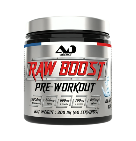 Addict Sport Nutrition Raw Boost Pre-Workout Blue Ice 300g