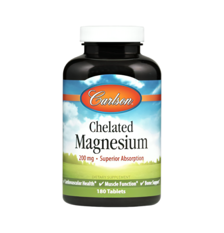 Carlson Labs Chelated Magnesium 200mg 180 Tabletter