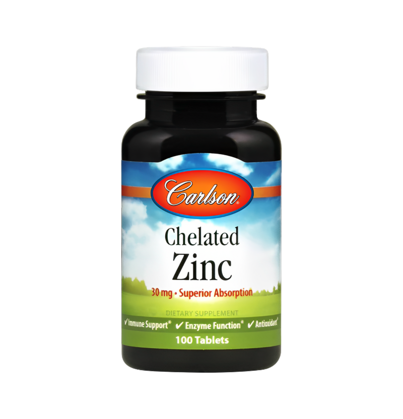 Carlson Labs Chelated Zinc 30mg 100 Tabletter