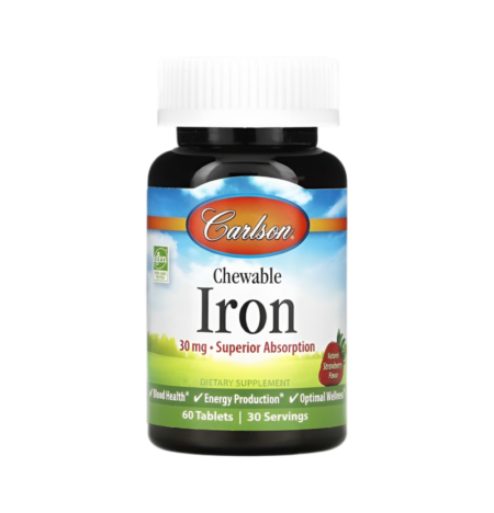 Carlson Labs Chewable Iron 30mg Strawberry 60 Tabletter