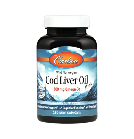 Carlson Labs Cod Liver Oil Minis 280mg 250 Mini Mjuka gelkapslar