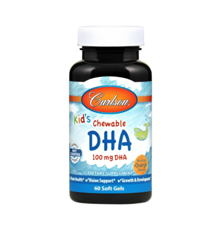 Carlson Labs Kid's Chewable DHA 100mg Orange 60 Mjuka Gelkapslar