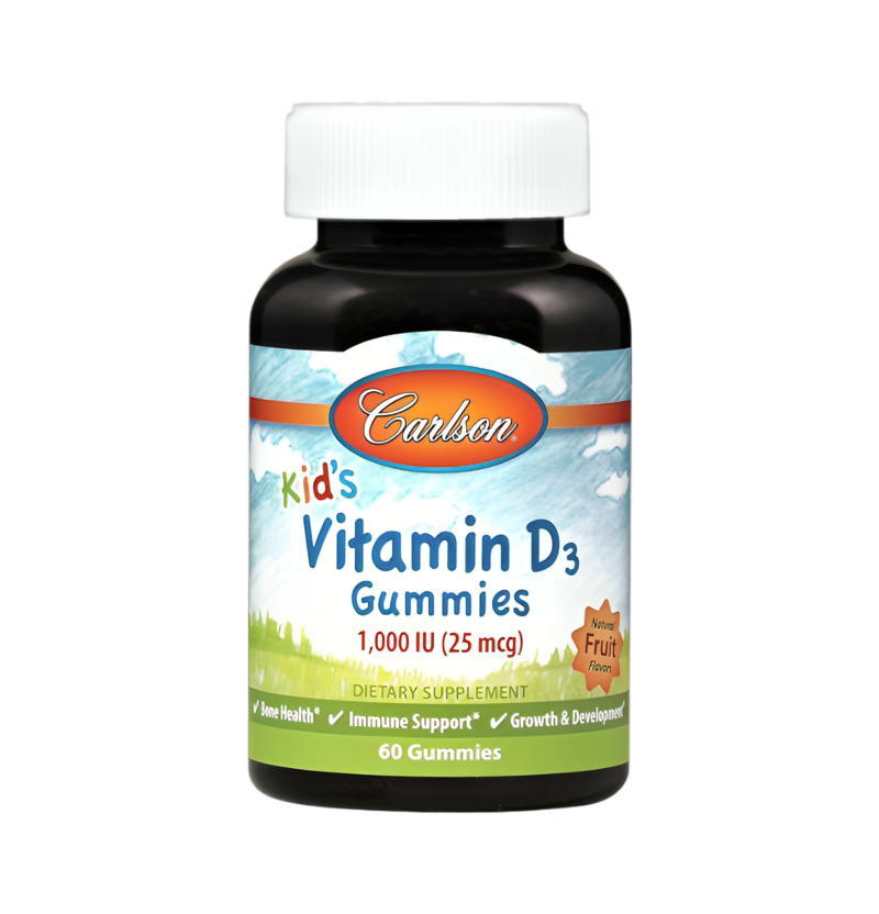 Carlson Labs Kid's Vitamin D3 1000IU Natural Fruit 60 Gummitabletter