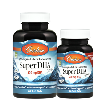 Carlson Labs Super DHA Gems 500mg 60+20 Mjuka gelkapslar