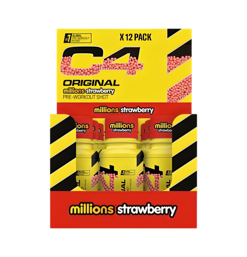 Cellucor C4 Original Pre-Workout Shot Millions Strawberry 12 x 60ml