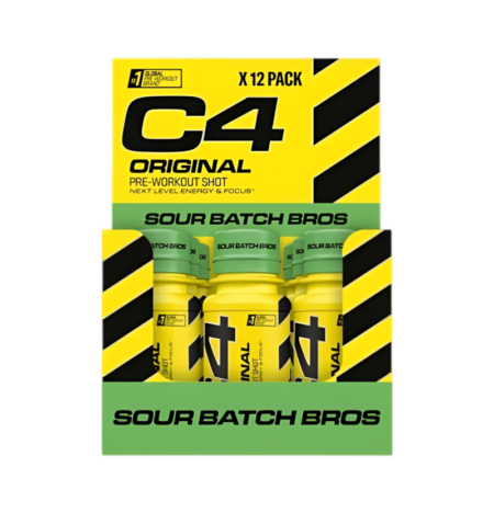 Cellucor C4 Original Pre-Workout Shot Sour Batch Bros 60ml 12 Shots