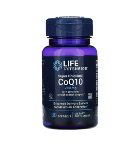 Life Extension Super Ubiquinol CoQ10 with Enhanced Mitochondrial Support 200mg 30 Mjuka kapslar