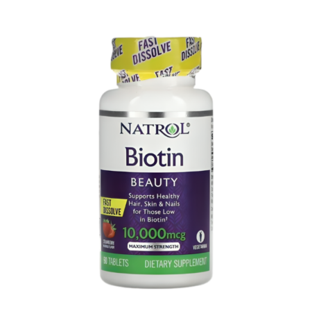 Natrol Biotin Fast Dissolve 10000µg Strawberry 60 Tabletter