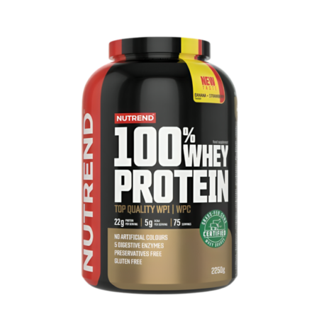 Nutrend 100% Whey Protein, Banana + Strawberry 2250g