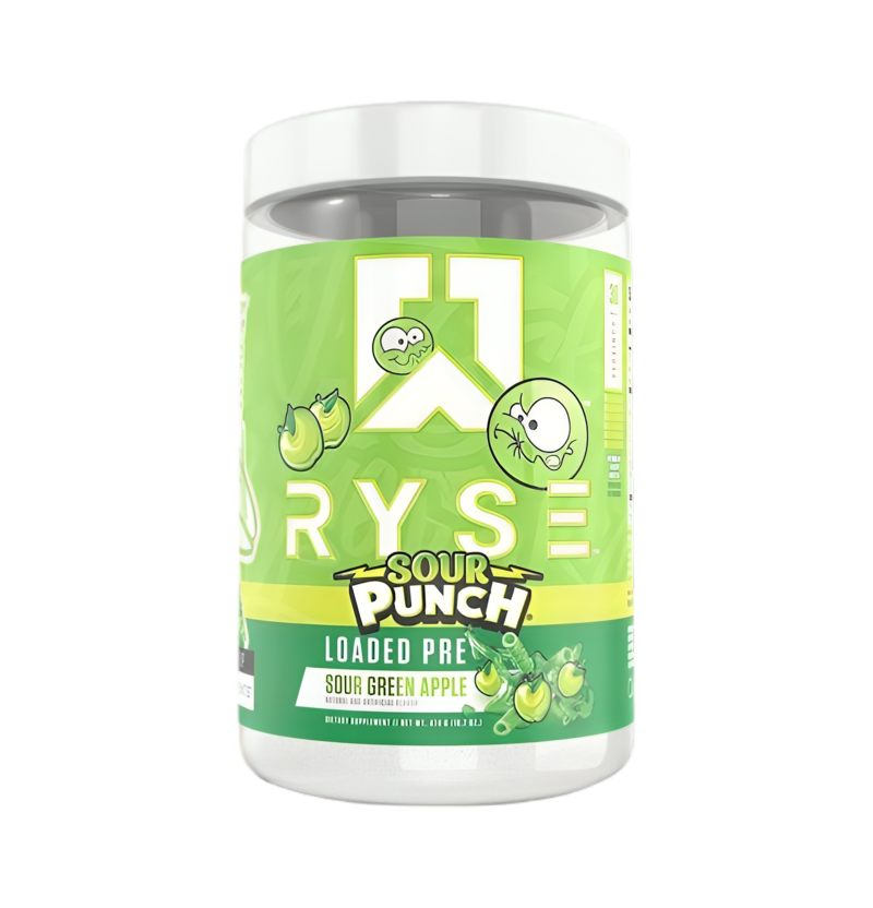 RYSE Loaded Pre Sour Punch Green Apple 474g
