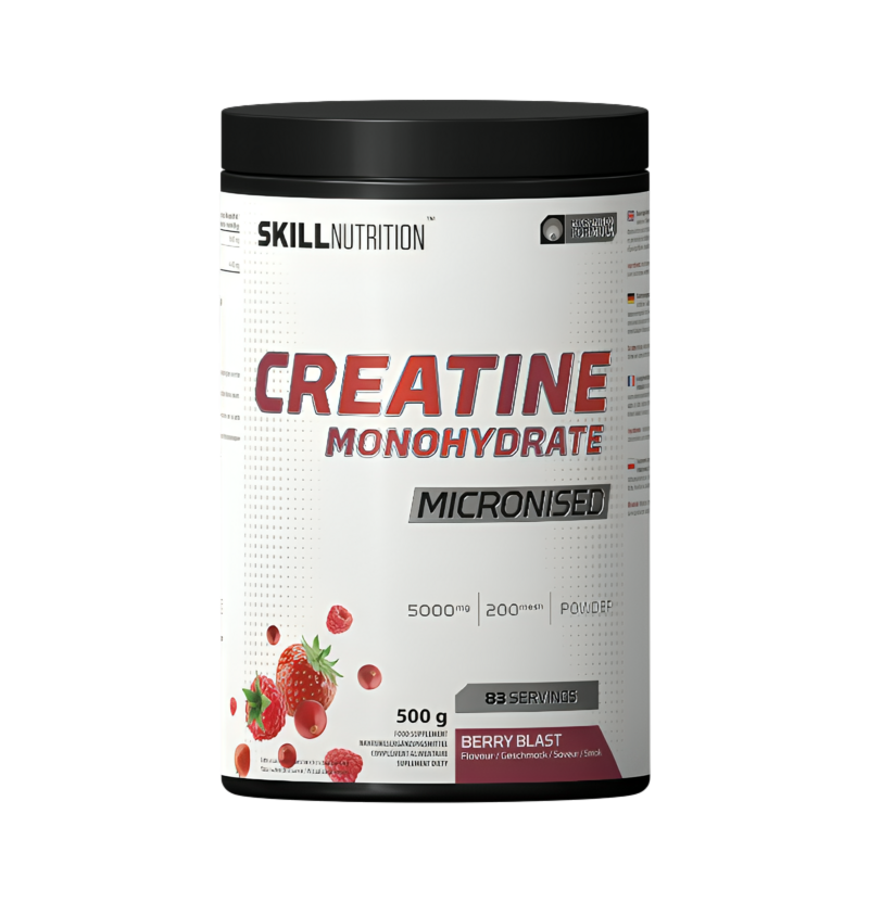 Skill Nutrition Micronised Creatine Monohydrate Flavoured, Berry Blast 500g