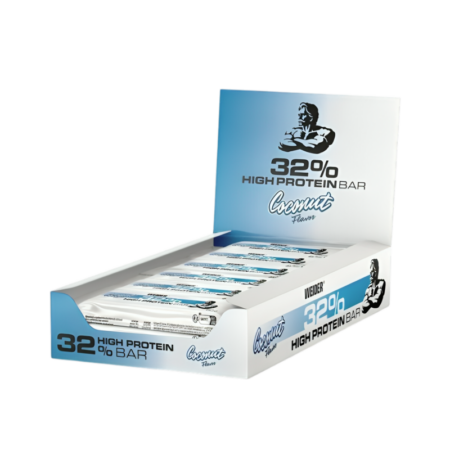 Weider 32% High Protein Bar Coconut 12 x 60g Barer