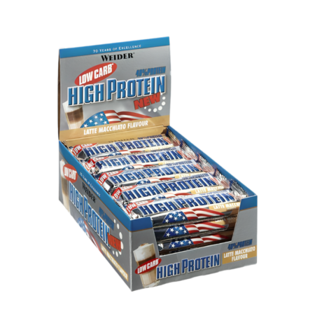 Weider 40% Low Carb High Protein Bar, Chocolate 24 x 50g