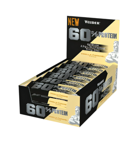 Weider 60% Protein Bar, Salted Peanut-Caramel - 24 x 45g