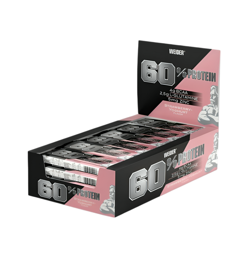 Weider 60% Proteinbar Strawberry-Yoghurt 24 x 45g
